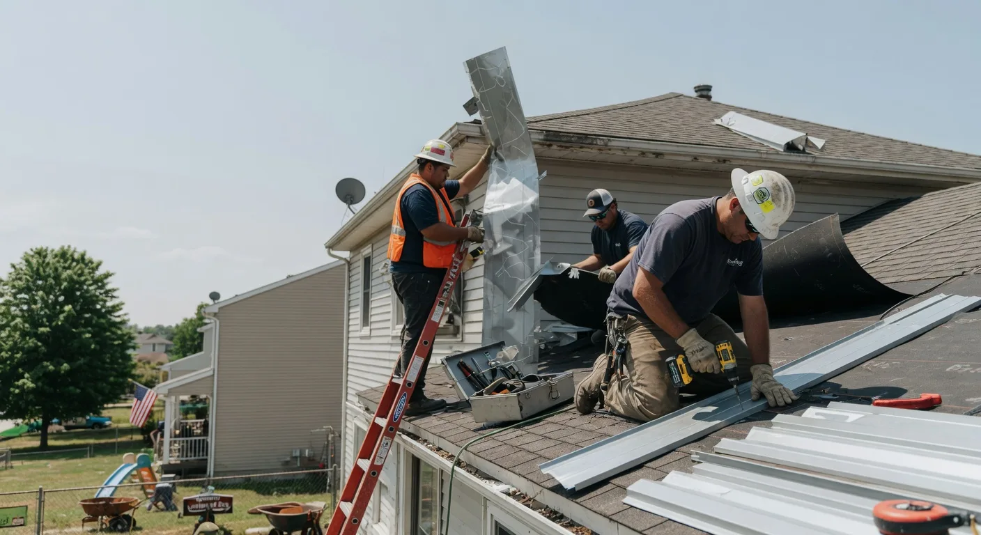 Storm Damage Metal Roof Repair in Sugar City, ID